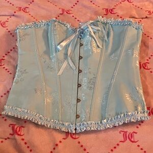 Amazon Light Blue Floral Crop Top